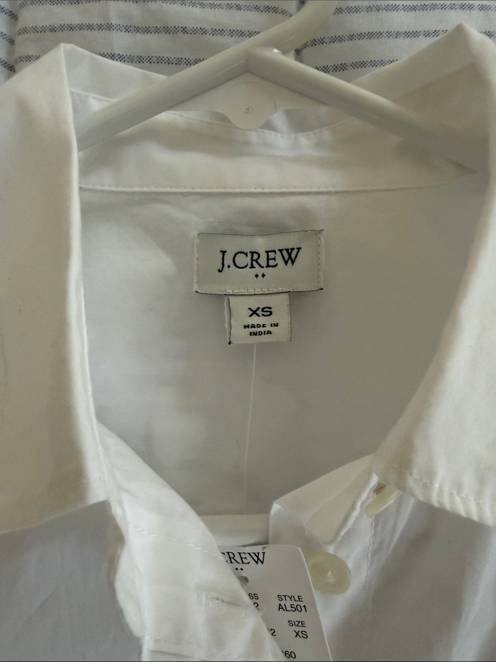 J. Crew White Cotton Button-Down Shirt - Picture 5 of 12